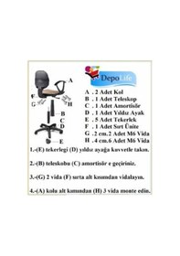 Resim Depolife Çocuk Genç Odası Bilgisayar Çalışma Koltuğu Amortisörlü (508815000) 