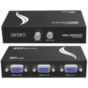 Resim Vga 2 Port Anahtarlı Switch 2 Kasa 1 Mönitör 