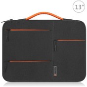 Resim Honmex 13" Polyester Dijital Cihaz Koruyucu Kılıf - Su Geçirmez, Yumuşak Kumaş Döşeme, Macbook Air/pro, Surface, Dell Xps Uyumlu Siyah 