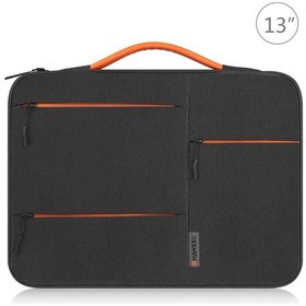 Resim Honmex 13" Polyester Dijital Cihaz Koruyucu Kılıf - Su Geçirmez, Yumuşak Kumaş Döşeme, Macbook Air/pro, Surface, Dell Xps Uyumlu Siyah 