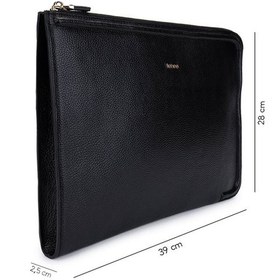 Resim Tamer Tanca Unisex Hakiki Deri Siyah Floter El Çantası 1012 2031 Cnt Sk25-26 Sıyah Fltr Siyah 