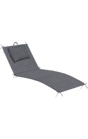 Resim Haegs Şezlong Minderi, Havuz Plaj Outdoor Katlanır Kamp Matı, Çadır Yatağı, 22 Dens 180X55X4 cm - Gri 