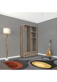 Resim Kenzlife giysi dolabı 2 bölmeli 2 çekmeceli bedri 182*100*42 crd 