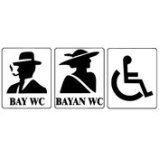 Resim TUNCLNE Wc Üçlü Set Sticker 20 X 8 Cm 