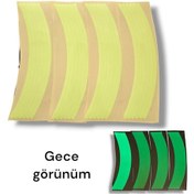 Resim Motosiklet Pratik Jant Şeridi Fosfor Sarı 2 Jantlık, Gece Yanan Jant Şeridi 