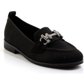 Resim Bambi Siyah Kadın Loafer Ayakkabı K01327022282 Siyah 