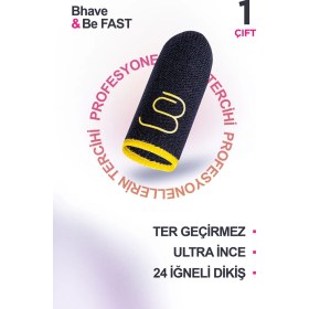 Resim Bhave Mobil Oyuncu Parmaklığı 1 Çift- Pubg Espor Parmak Eldiveni- Ter Geçirmez Carbon Fiber 