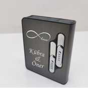 Resim Aradığın Şeyler Izgaralı Şarjlı Çakmaklı Sigara Tabakası Usb Şarj Kablolu - Gri 