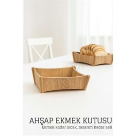 Resim shopwave Ahşap Ekmek Kutusu - Doğal, Şık ve Fonksiyonel 