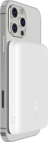 Resim Belkin Manyetik Kablosuz Güç Bankası 2.5K (MagSafe ile Uyumlu Taşınabilir Şarj Cihazı, 2500 mAh Küçük Kapasiteli Kompakt Mini Hızlı Şarj, USB-C - USB-C Kablo 
