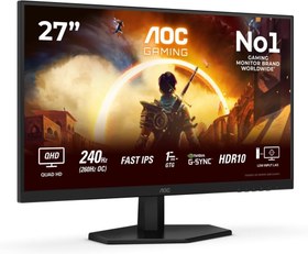 Resim AOC Q27G42ZE 27" 0.3 ms 2K IPS 260 Hz Oyuncu Monitörü Teşhir 