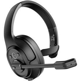 Resim Eksa H1 Mikrofonlu Ayarlanabilir Başlıklı Kulak Üstü Gürültü Önleyici Mono Bluetooth Kulaklık - Siyah 