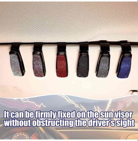 Resim Araba İçin Güneş Gözlüğü Tutucusu-6 X Araba Güneş Gözlüğü Tutucular- - 