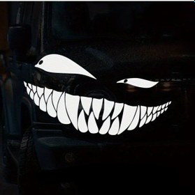 Resim Sırıtan Hayalet Tasarım Duvar Dekor Sticker 40 X 22 Cm 