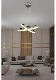 Resim 2 'li Çember Avize - Kumandalı / Gold Eskitme GOLD ESKİTME 