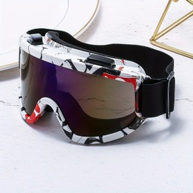 Resim Yetişkin Spor Kayak Gözlüğü, TPU Çerçeve, Karışık Renk Lens, Off-Road Kayak ve Snowboard Gözlükleri, Açık Hava Performans Gözlükleri, Kayak Gözlükleri 