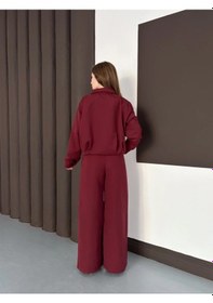 Resim Trenç Takım Alt Üst Bordo Ons Bordo 