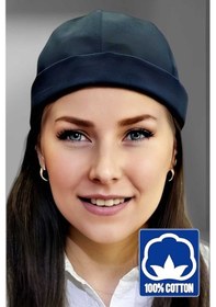 Resim Unisex %100 Pamuklu Docker Şapka Lacivert 