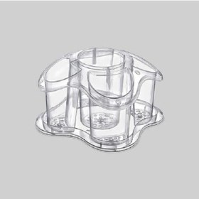 Resim Poly Time Papatya Masa Süzgeçli Şeffaf Kaşıklık Açık Gri 