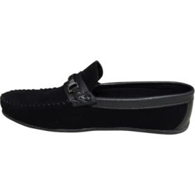 Resim Hızır Shoes Siyah Erkek Loafer Tokalı Ayakkabı 