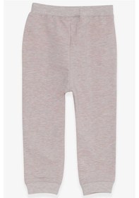 Resim Breeze Erkek Bebek Eşofman Altı Yazı Baskılı 9 Ay-3 Yaş, Bej Melanj-bej Melanj Bej Melanj 