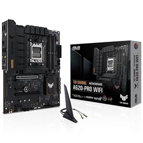 Resim Asus Tuf Gaming A620-PRO Wi-Fi AMD A620 Soket AM5 DDR5 6400 MHz Aura RGB ATX Anakart 