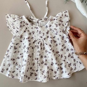 Resim Amigurumi Lila Çiçekli Tavşan Deluxe Bebek Seti - Elbise 