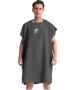 Resim Geeroyoo Hızlı Kuruyan Kapüşonlu Havlu, Yüzme Ve Plaj İçin Pratik Banyo Bornozu - Karbon Gri Koyu Gri 