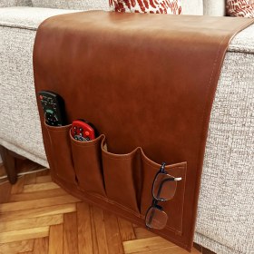 Resim Jeggly Deri Kumandalık Koltuk Kenarı Düzenleyicisi 1. Sınıf Kumaş Yan Sehpa 