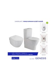 Resim Genesis C Tip Oval Form Duroplast Yavaş Kapanan Klozet Kapağı 