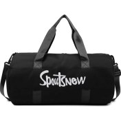 Resim Fashion Schoolbags SJ-629 Büyük Kapasiteli Kadın Oxford Kumaş Su Geçirmez Fitness Tote Çapraz Askılı Çanta Seyahat Bagaj Çantası-Siyah (Yurt Dışından) 