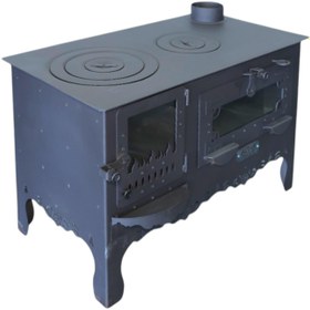 Resim Altaş ŞEHZADE CAMLI ALTAŞ Kuzine SOBA 4 MM ÇOK AMAÇLI BAHÇE TİPİ KUZİNE SOBA ÖZEL EL YAPIMI SOBA 
