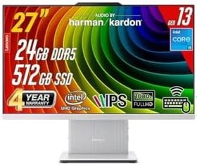 Resim LENOVO IdeaCentre 27IRH9 Intel Core i5-13420H 24GB 512GB 27 FHD FreeDos Beyaz All in One Bilgisayar 