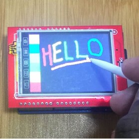 Resim Genel Markalar 2.4 Inch 320x240 Tft Lcd Shield Resiztif Dokunmatik Microsd Soket Reset Butonu 18bit 262k Renk 