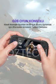 Resim DTULTRA2 G28 Retro Oyun Konsolu 4.3 İnç Ekran 64GB 10.000 Video Oyunlu Konsolu 