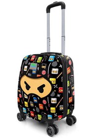 Resim Elatae Policarbon Kırılmaz Siyah Ninja Desenli Çocuk Valizi 