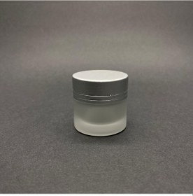 Resim 10 Cc Buzlu Cam Krem Kavanoz - Gümüş Kapaklı İç Contalı - 10ml B 