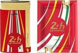 Resim 24h Le Mans Kırmızı-Gold Slim 7 Çakmak Küllük Premium Puro Seti S.T. Dupont