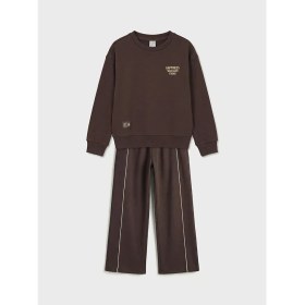 Resim LC Waikiki Lcw Kids Mürdüm Bisiklet Yaka Kız Çocuk Kalın Sweatshirt ve Eşofman Altı 