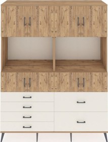 Resim Hyperion Gardrop 8 Raflı 6 Çekmeceli 8 Kapaklı 176x44x221 Çam-çam/aytaşı Çam/aytaşı 