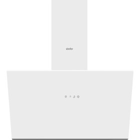 Resim Simfer SD8722 60 cm Eğimli Beyaz Cam Davlumbaz 