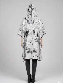 Resim 02Lady Fashion kadın kapüşonlu desenli triko panço 