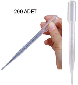 Resim Pastör Pipet Plastik Damlalık Pipet 200 x 3 ML 