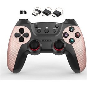 Resim Gül Altın-kablosuz Gamepad Pc Ps3 Android Telefon Tv Kutusu 2.4g Kablosuz Joystick Joypad Usb Pc Oyun Denetleyicisi Xiaomi Otg Akıllı Telefon 