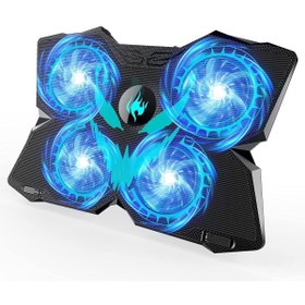 Resim Apera BN55 Dizüstü Bilgisayar Soğutucu Laptop Standı 4 Fanlı 2 USB 