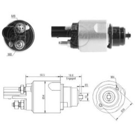 Resim ZM 12v Marş Otomatiği Valeo Tipi (2/3DELİK) Fişli Oval Soket Vw 