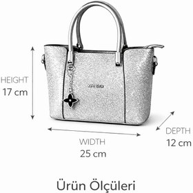 Resim Kadın Diva Simli Charmlı Abiye Siyah Çanta 