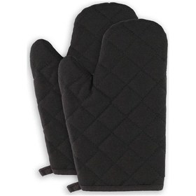 Resim Yanmaz Ve Isıya Dayanıklı Fırın Eldiveni 2 Eldiven Siyah 