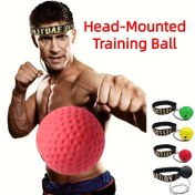 Resim Başlığa Takılan Boks Hız Topu - Dayanıklı PU Malzeme, MMA & Muay Thai Antrenmanları İçin İdeal, El-Göz Koordinasyonunu Geliştirir, Evde Spor Salonu Fitness Ekipmanı - Siyah/Kırmızı/Sarı 