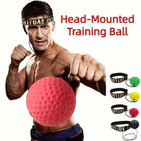 Resim Başlığa Takılan Boks Hız Topu - Dayanıklı PU Malzeme, MMA & Muay Thai Antrenmanları İçin İdeal, El-Göz Koordinasyonunu Geliştirir, Evde Spor Salonu Fitness Ekipmanı - Siyah/Kırmızı/Sarı 